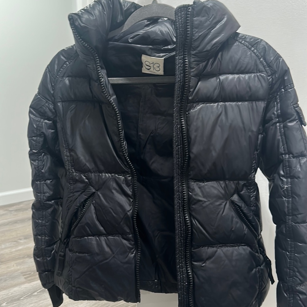 S13 girls black puffer jacket size 10